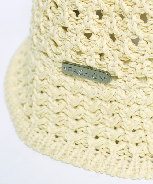 shopnikoniko(ショップニコニコ)の「バケットハット ストロー 深め ペーパー 麦わら チャーム付き クローシュハット(ハット・レディース・ブラック/アイボリー/ベージュ・フリー)」の7枚目の写真