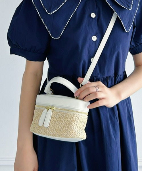 ノベルティ　カゴバック　ショルダーバッグ セール】バニティ型かごショルダーバッグ（ショルダーバッグ）｜Loueme