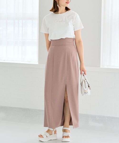 MAJESTIC LEGON（マジェスティックレゴン）の「パールロゴTee（Tシャツ/カットソー・レディース・オフホワイト/ブルー/ブラック/ライトグリーン・MEDIUM）」の17枚目の写真