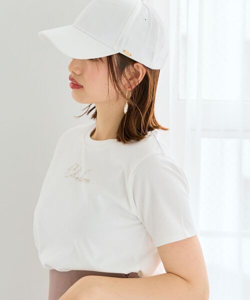 MAJESTIC LEGON（マジェスティックレゴン）の「パールロゴTee（Tシャツ/カットソー・レディース・オフホワイト/ブルー/ブラック/ライトグリーン・MEDIUM）」の11枚目の写真