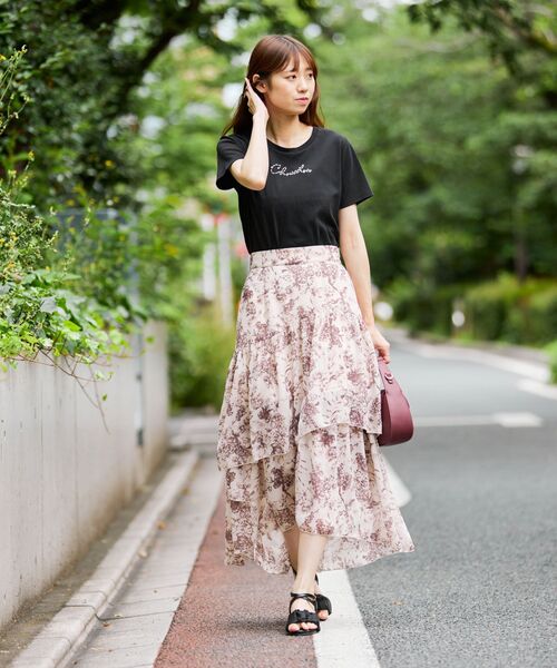 MAJESTIC LEGON（マジェスティックレゴン）の「パールロゴTee（Tシャツ/カットソー・レディース・オフホワイト/ブルー/ブラック/ライトグリーン・MEDIUM）」の18枚目の写真