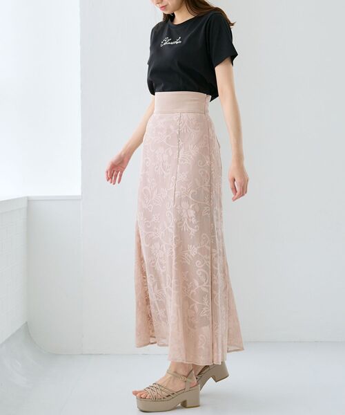 MAJESTIC LEGON（マジェスティックレゴン）の「パールロゴTee（Tシャツ/カットソー・レディース・オフホワイト/ブルー/ブラック/ライトグリーン・MEDIUM）」の8枚目の写真