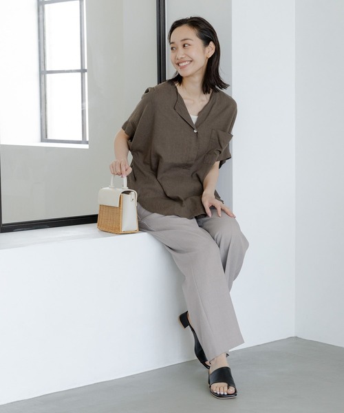 セール】リフレッシュリネンレーヨンスキッパー（シャツ