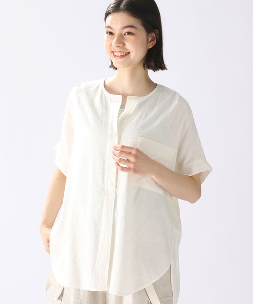 セール】リフレッシュリネンレーヨンスキッパー（シャツ/ブラウス