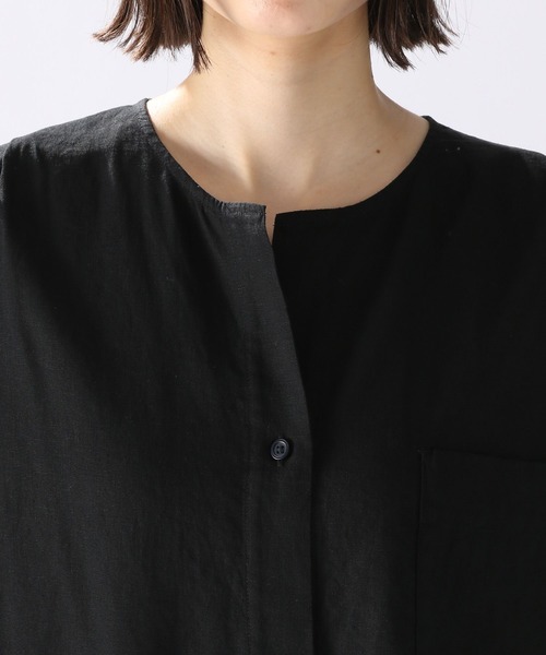 niko and...（ニコアンド）の「リフレッシュリネンレーヨンスキッパー（シャツ/ブラウス・レディース・ブラック/カーキ/アイボリー/オフホワイト・MEDIUM/LARGE）」の21枚目の写真