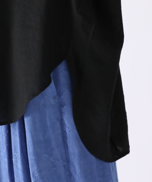 niko and...（ニコアンド）の「リフレッシュリネンレーヨンスキッパー（シャツ/ブラウス・レディース・ブラック/カーキ/アイボリー/オフホワイト・MEDIUM/LARGE）」の13枚目の写真