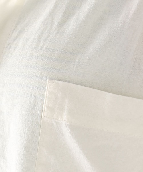 niko and...（ニコアンド）の「リフレッシュリネンレーヨンスキッパー（シャツ/ブラウス・レディース・ブラック/カーキ/アイボリー/オフホワイト・MEDIUM/LARGE）」の7枚目の写真