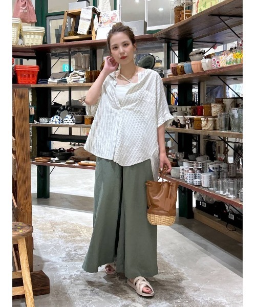 セール】リフレッシュリネンレーヨンスキッパー（シャツ/ブラウス