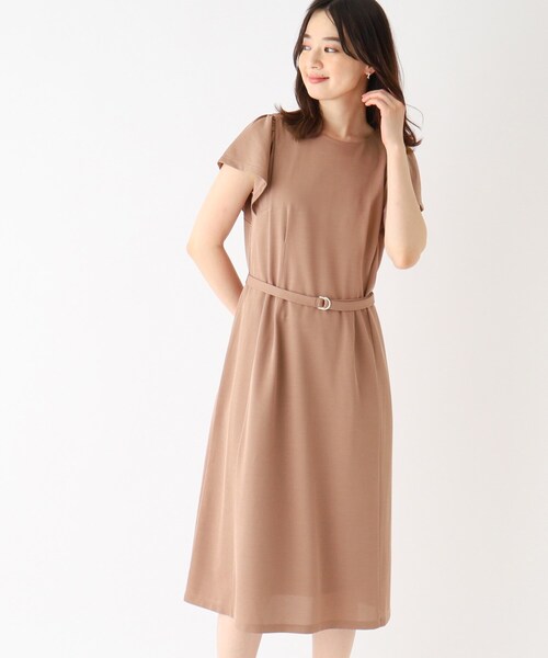 リネンタッチジャージワンピース【UV/吸水速乾/洗濯機洗い可】