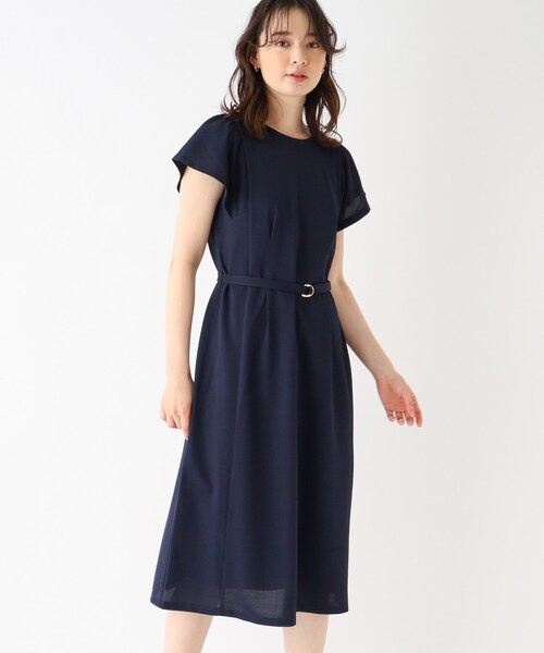 リネンタッチジャージワンピース【UV/吸水速乾/洗濯機洗い可】