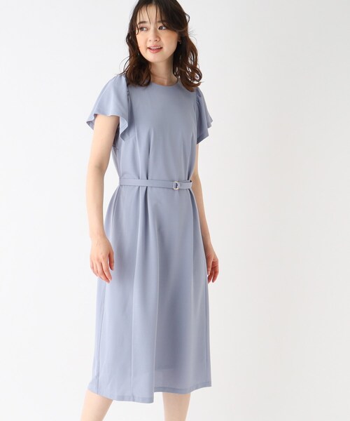リネンタッチジャージワンピース【UV/吸水速乾/洗濯機洗い可】