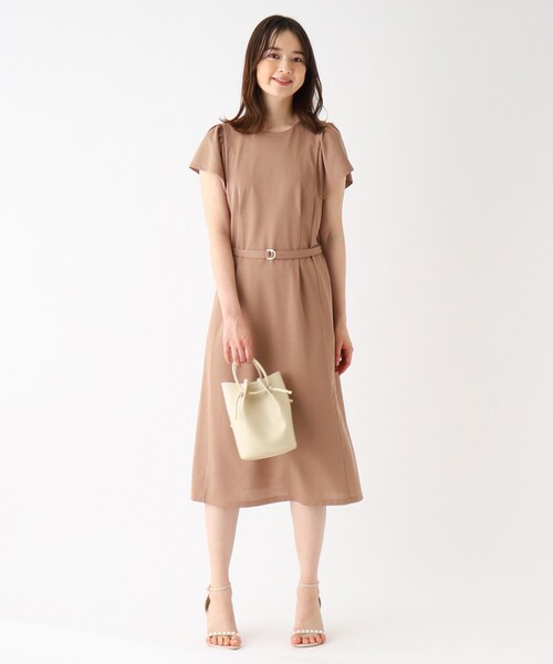 リネンタッチジャージワンピース【UV/吸水速乾/洗濯機洗い可】