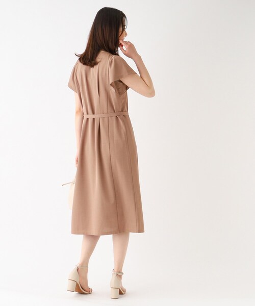 リネンタッチジャージワンピース【UV/吸水速乾/洗濯機洗い可】