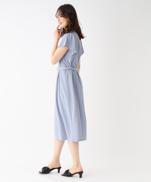 リネンタッチジャージワンピース【UV/吸水速乾/洗濯機洗い可】