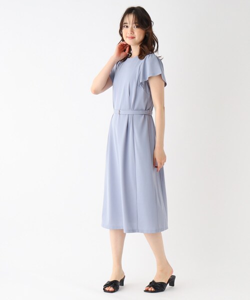 リネンタッチジャージワンピース【UV/吸水速乾/洗濯機洗い可】