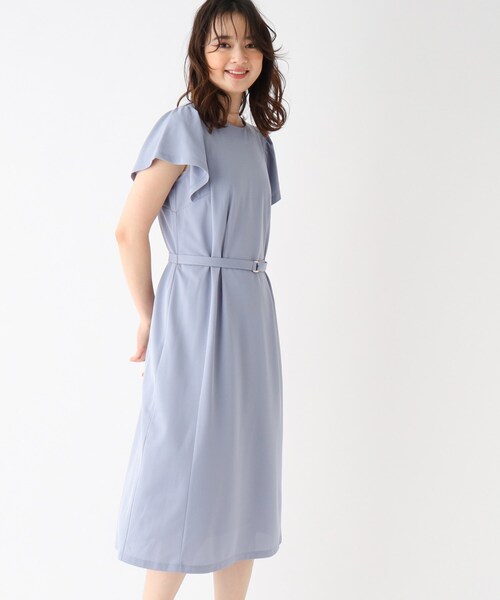 リネンタッチジャージワンピース【UV/吸水速乾/洗濯機洗い可】