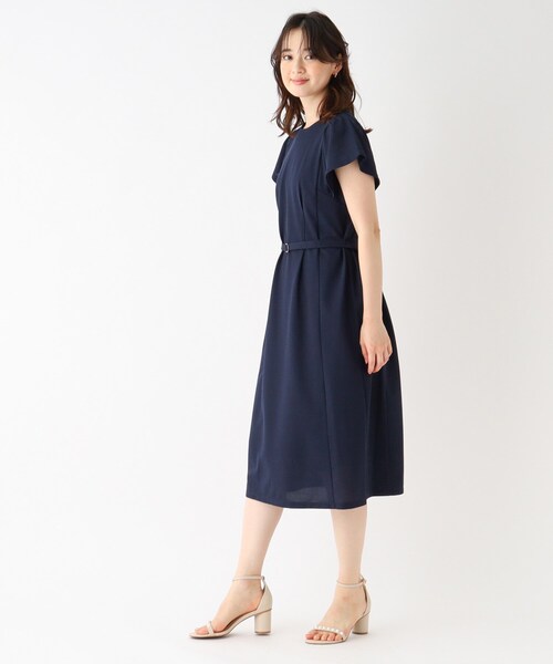 リネンタッチジャージワンピース【UV/吸水速乾/洗濯機洗い可】