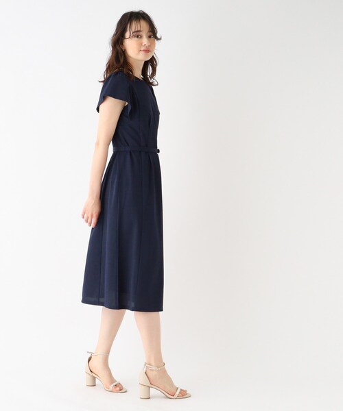 リネンタッチジャージワンピース【UV/吸水速乾/洗濯機洗い可】