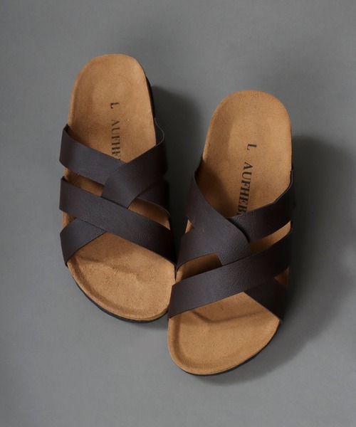 SITRY(シトリー)の「PU comfort design sandals/フェイクレザー コンフォート デザイン サンダル(サンダル・メンズ・ブラック/ブラウン・M/L)」の4枚目の写真