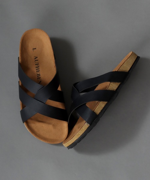 SITRY(シトリー)の「PU comfort design sandals/フェイクレザー コンフォート デザイン サンダル(サンダル・メンズ・ブラック/ブラウン・M/L)」の5枚目の写真