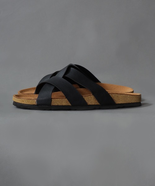 SITRY(シトリー)の「PU comfort design sandals/フェイクレザー コンフォート デザイン サンダル(サンダル・メンズ・ブラック/ブラウン・M/L)」の7枚目の写真