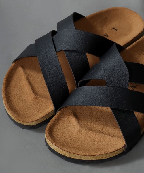 SITRY(シトリー)の「PU comfort design sandals/フェイクレザー コンフォート デザイン サンダル(サンダル・メンズ・ブラック/ブラウン・M/L)」の10枚目の写真