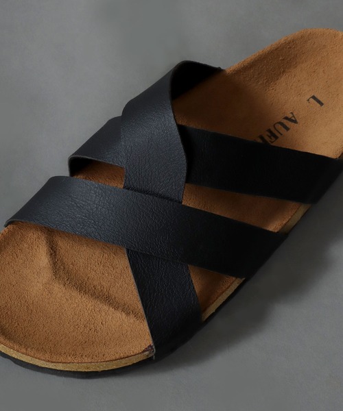 SITRY(シトリー)の「PU comfort design sandals/フェイクレザー コンフォート デザイン サンダル(サンダル・メンズ・ブラック/ブラウン・M/L)」の11枚目の写真