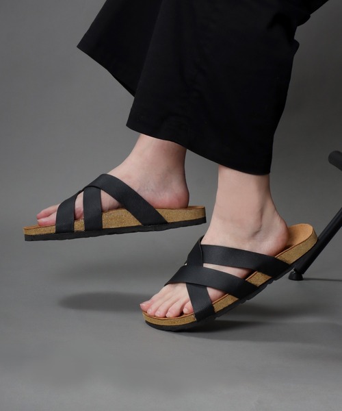 SITRY(シトリー)の「PU comfort design sandals/フェイクレザー コンフォート デザイン サンダル(サンダル・メンズ・ブラック/ブラウン・M/L)」の17枚目の写真