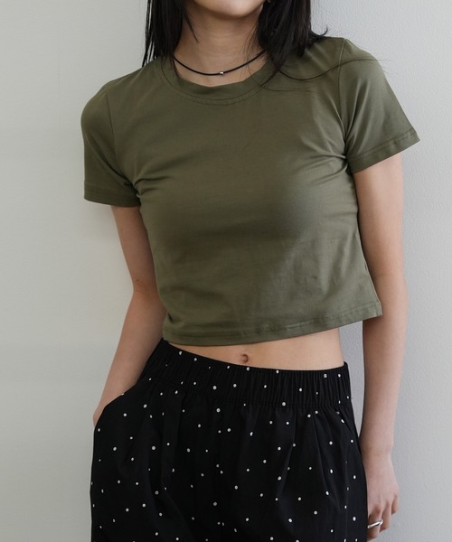 Kotoe(コトエ)の「【高レビュー】万能ミニ丈Tシャツ ミニT(Tシャツ/カットソー・レディース・ホワイト/ブラック/オリーブ/ワイン・FREE)」の3枚目の写真
