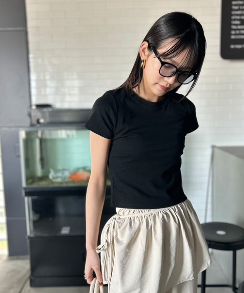 セール】【高レビュー】万能ミニ丈Tシャツ／シンプルだけど今っぽい（T