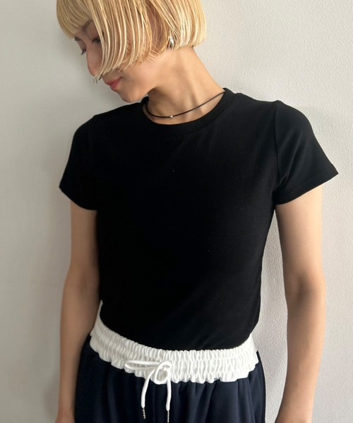 セール】【高レビュー】万能ミニ丈Tシャツ／シンプルだけど今っぽい（T