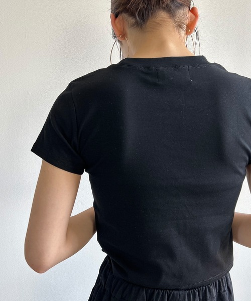 Kotoe(コトエ)の「【高レビュー】万能ミニ丈Tシャツ ミニT(Tシャツ/カットソー・レディース・ホワイト/ブラック/オリーブ/ワイン・FREE)」の7枚目の写真