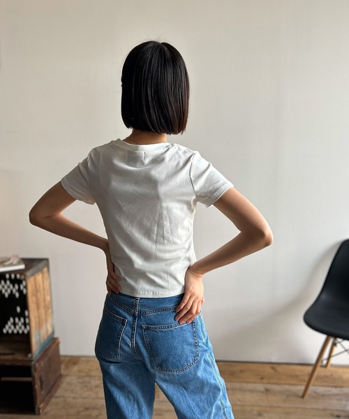 Kotoe(コトエ)の「【高レビュー】万能ミニ丈Tシャツ ミニT(Tシャツ/カットソー・レディース・ホワイト/ブラック/オリーブ/ワイン・FREE)」の22枚目の写真