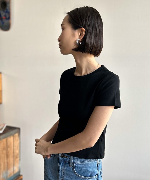 Kotoe(コトエ)の「【高レビュー】万能ミニ丈Tシャツ ミニT(Tシャツ/カットソー・レディース・ホワイト/ブラック/オリーブ/ワイン・FREE)」の13枚目の写真