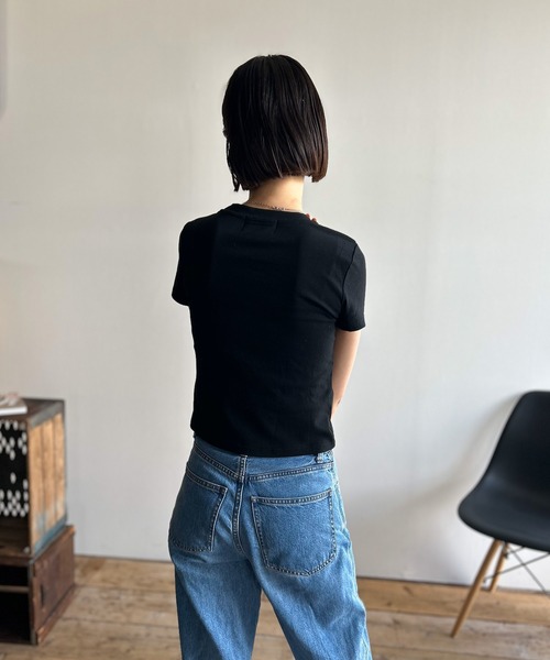 Kotoe(コトエ)の「【高レビュー】万能ミニ丈Tシャツ ミニT(Tシャツ/カットソー・レディース・ホワイト/ブラック/オリーブ/ワイン・FREE)」の10枚目の写真