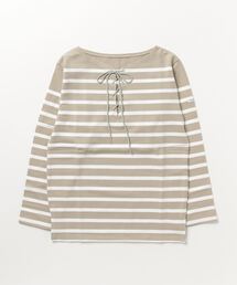 YOUNG&OLSEN The DRYGOODS STORE（ヤングアンドオルセン）の「【YOUNG & OLSEN The DRYGOODS STORE】/BASQUE LACE-UP LS TEE（Tシャツ/カットソー）」