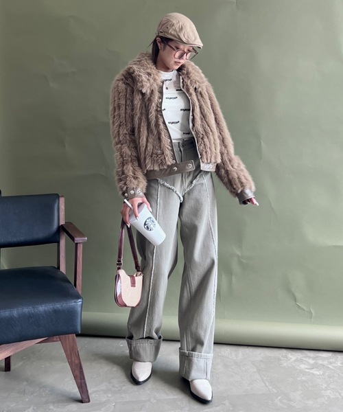 SHAGGIE(シャギー)の「コットンハンチング帽(ハンチング/ベレー帽・レディース・ブラック/ベージュ・FREE)」の22枚目の写真