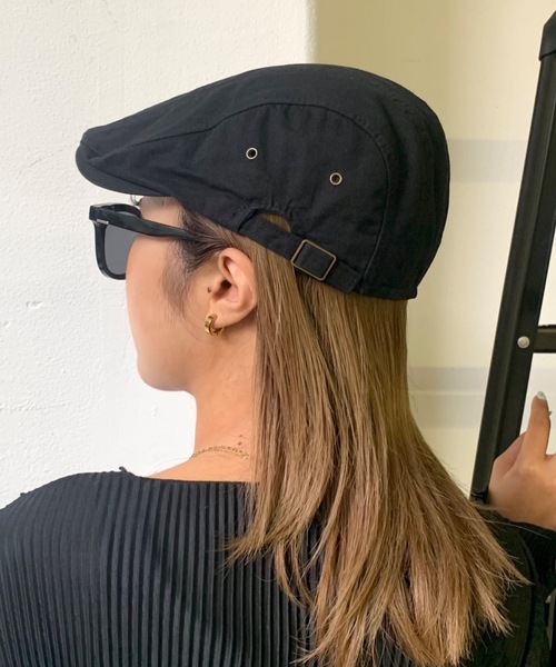 SHAGGIE(シャギー)の「コットンハンチング帽(ハンチング/ベレー帽・レディース・ブラック/ベージュ・FREE)」の3枚目の写真