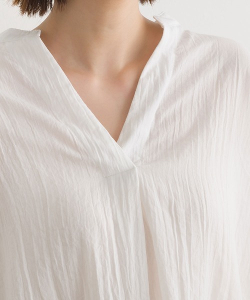 terrace(テラス)の「レースヘムスキッパーブラウス(シャツ/ブラウス・レディース・オフホワイト/ブラック・MEDIUM)」の10枚目の写真