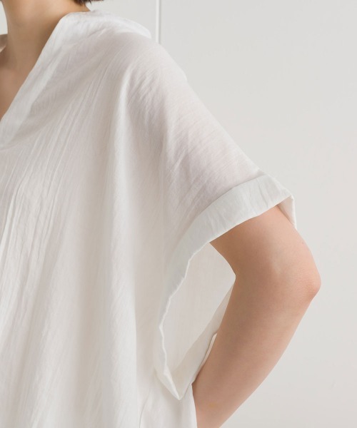 terrace(テラス)の「レースヘムスキッパーブラウス(シャツ/ブラウス・レディース・オフホワイト/ブラック・MEDIUM)」の16枚目の写真