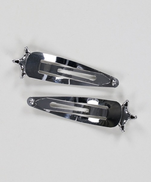 SPINNS（スピンズ）の「【2個セット】3Dスターデザイン メタルパッチピン（ヘアピン・レディース・シルバー・ONESIZE）」の4枚目の写真