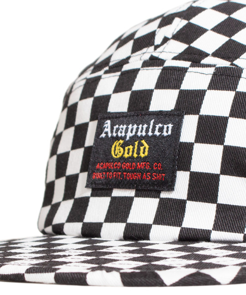 ACAPULCO GOLD(アカプルコゴールド)の「ACAPULCO GOLD / CHECKERBOARD CAMP CAP(キャップ・メンズ・ブラック/グリーン・ONE SIZE)」の7枚目の写真