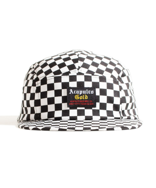 ACAPULCO GOLD(アカプルコゴールド)の「ACAPULCO GOLD / CHECKERBOARD CAMP CAP(キャップ・メンズ・ブラック/グリーン・ONE SIZE)」の6枚目の写真