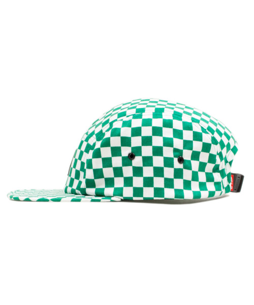 ACAPULCO GOLD(アカプルコゴールド)の「ACAPULCO GOLD / CHECKERBOARD CAMP CAP(キャップ・メンズ・ブラック/グリーン・ONE SIZE)」の4枚目の写真