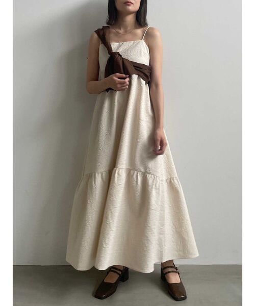 dazzlin(ダズリン)の「【ZOZO限定ITEM】ジャカードキャミワンピース(ワンピース・レディース・オフホワイト/ブラック/ブルー・FREE)」の8枚目の写真