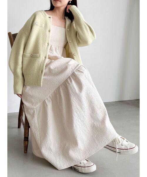 dazzlin(ダズリン)の「【ZOZO限定ITEM】ジャカードキャミワンピース(ワンピース・レディース・オフホワイト/ブラック/ブルー・FREE)」の6枚目の写真