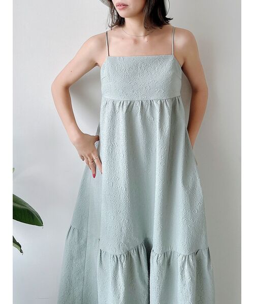 dazzlin(ダズリン)の「【ZOZO限定ITEM】ジャカードキャミワンピース(ワンピース・レディース・オフホワイト/ブラック/ブルー・FREE)」の3枚目の写真