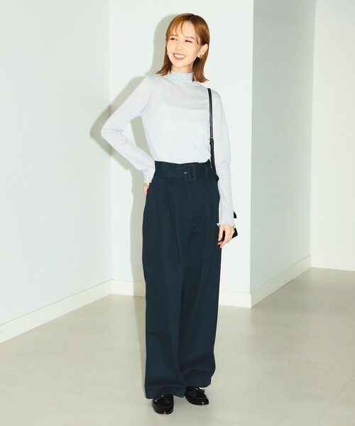 B:MING by BEAMS（ビーミングバイビームス）の「B:MING by BEAMS / ラメ タートルネック プルオーバー（Tシャツ/カットソー・レディース・ブラック/ラベンダー/シルバー・FREE）」の4枚目の写真