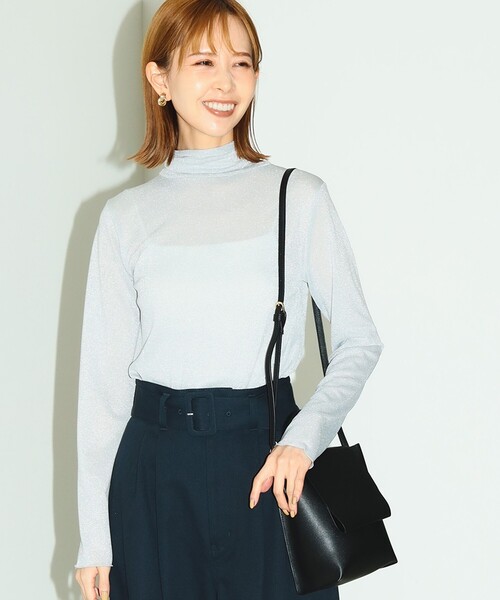 B:MING by BEAMS（ビーミングバイビームス）の「B:MING by BEAMS / ラメ タートルネック プルオーバー（Tシャツ/カットソー・レディース・ブラック/ラベンダー/シルバー・FREE）」の7枚目の写真