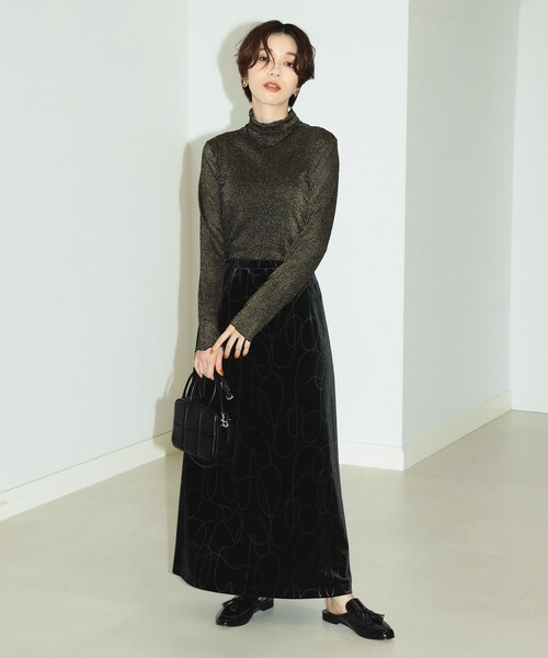 B:MING by BEAMS（ビーミングバイビームス）の「B:MING by BEAMS / ラメ タートルネック プルオーバー（Tシャツ/カットソー・レディース・ブラック/ラベンダー/シルバー・FREE）」の9枚目の写真